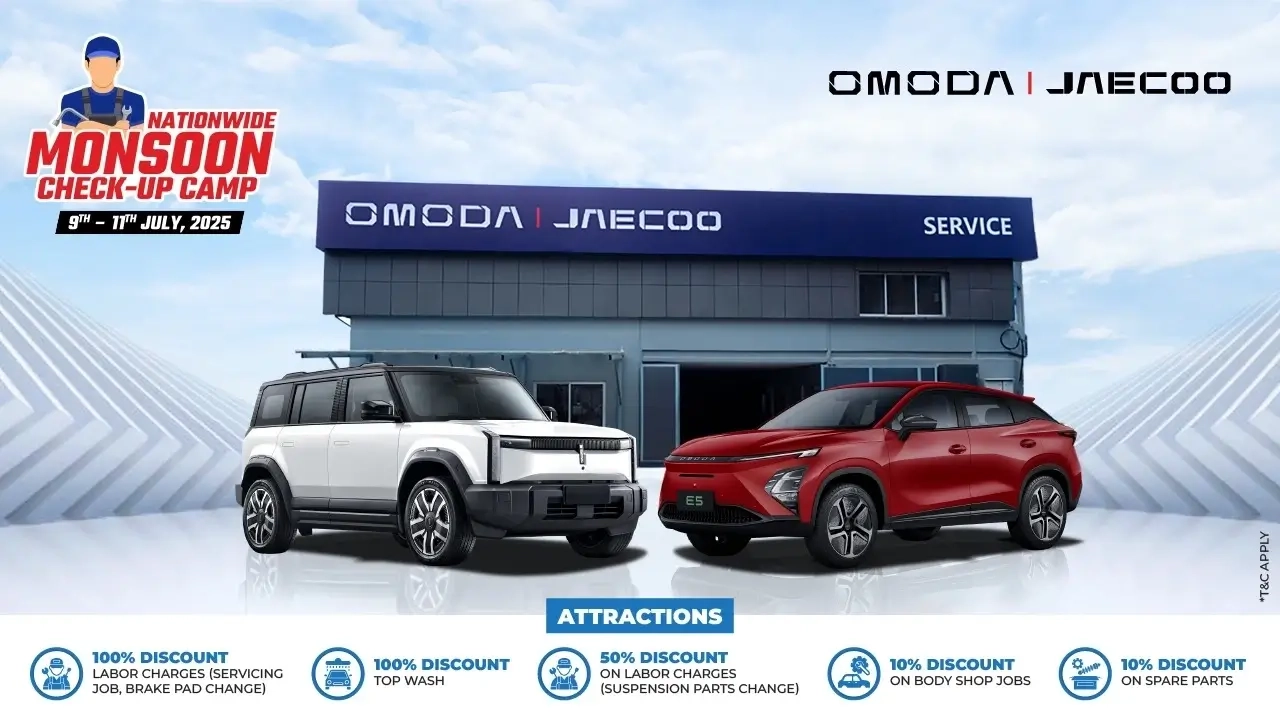 OMODA & JAECOO Announces Nationwide Monsoon Check-Up Camp, Monsoon Special Vehicle Care