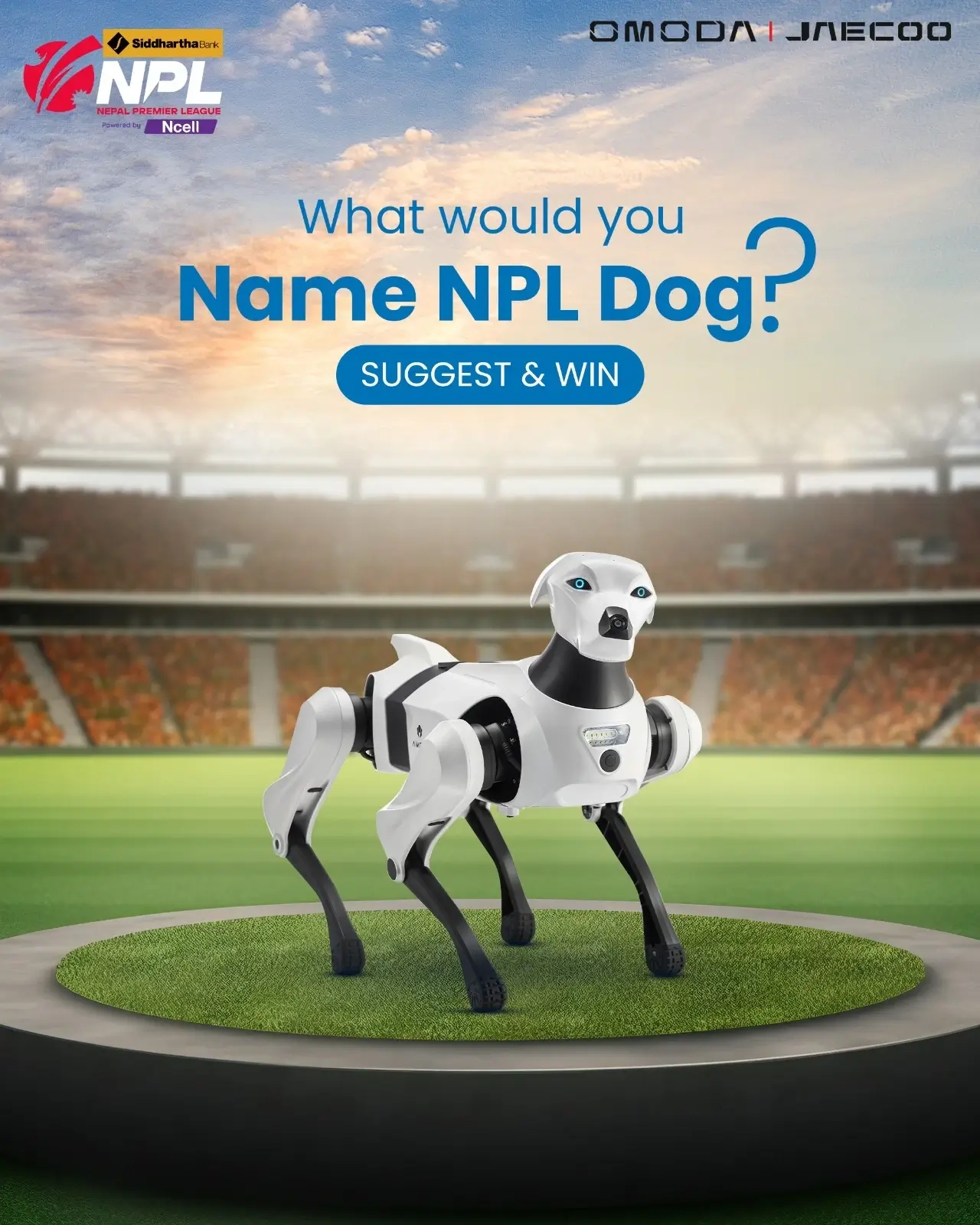 Meet Omoda & Jaecoo robot dog- The mechanical “good boy” stealing the spotlight at the Nepal Premier League Season 2